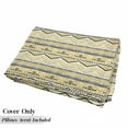 thumbnail image 5 of Yellow and Black Floor Pillow Lounger Cover, Prehistoric Design with Zig Zag Lines Stripes Chevron, Nap Mat Printed Fabric Case for 5 Pillows, 88" x 27", Yellow Black and White, by Ambesonne, 5 of 5
