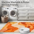 thumbnail image 5 of ODIKA 6'x9' Machine Washable Non-Slip Area Rug, Artisan Brushstroke Abstract Decorative Flooring With Wavy Lines High Traffic Rug, Beige, 148821, 5 of 7