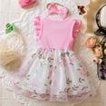 thumbnail image 4 of RMGVDSD Toddler Girl Dress Easter Summer Dresses Floral Embroidery Ruffle Sundress Sleeveless Girls First Birthday Tulle Princess Dress 9-12 Months, 4 of 9