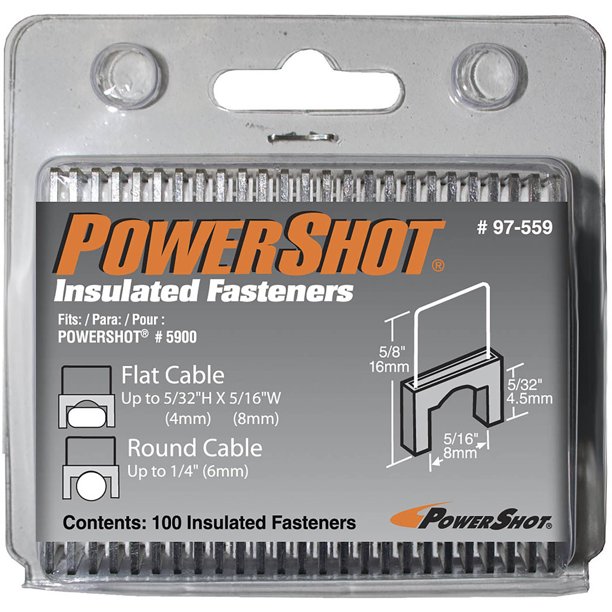 Arrow PowerShot Insulated Staples, 5/16Inch, 100 Count