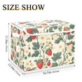 thumbnail image 5 of Yayeee Collapsible Storage Bin with Lid Fabric Closet Decorative Basket with Handles, Small Strawberry Pattern, 5 of 7