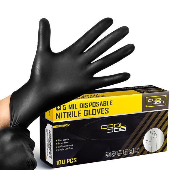 Guantes desechables de nitrilo COOLJOB, 5 mil, 100 unidades, Xlarge