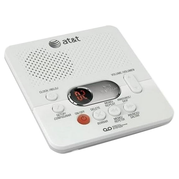AT&T ATT1740 Digital Answering Machine 60-Minute Capacity White