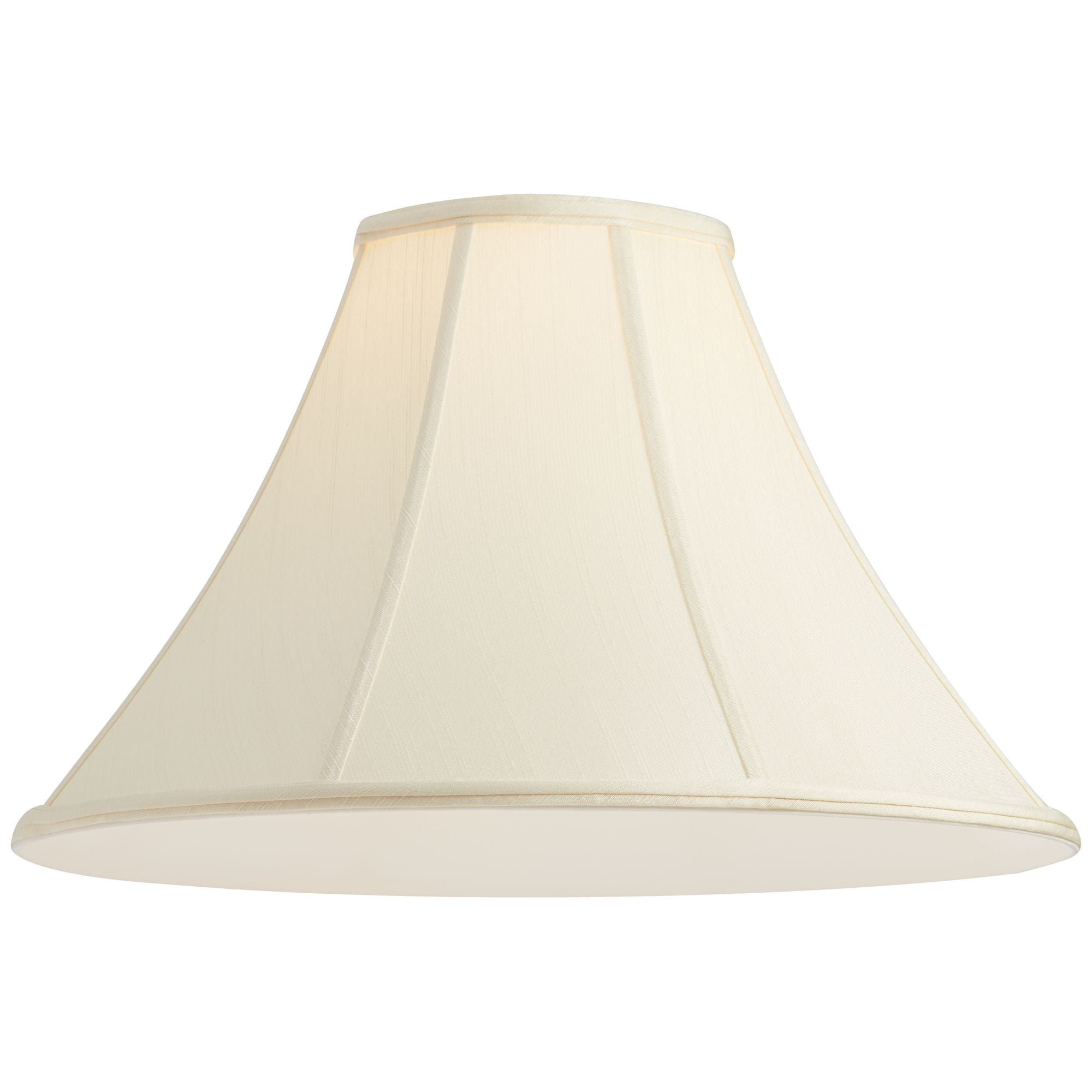 Imperial Shade Creme Large Bell Lamp Shade 7" Top x 20" Bottom x 13.75" Slant x 12.25" High (Spider) Replacement with Harp and Finial