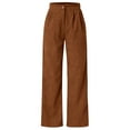 thumbnail image 2 of GILIGEGE Corduroy Pants for Women Winter Wide Leg Corduroy Pants with Pockets Warm Baggy Sweatpants High Waisted Straight Wide Leg Trousers Comfy Work Pants Soft Cozy Palazzo Teacher Pant Orange S, 2 of 6