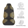 thumbnail image 4 of Wukai Gold Mandala Full Set Car Seat Covers with Soft Padding Universal Auto Front Seats Protector and Cushion Mat, 4 of 5