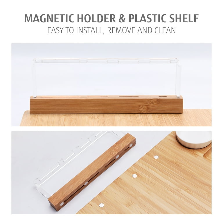 Hecef Bamboo Cheese Board and Knife Set, 13-Piece Large