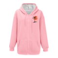thumbnail image 5 of Weikingp Comfort Colors Sweatshirt Sweatshirts Women Cute Clothes for Women Sweats for Women Lightweight Zip Up Hoodie Women Pink L, 5 of 6