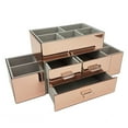thumbnail image 2 of OnDisplay Amara Tiered 3 Drawer Mirrored Makeup/Jewelry Organizer, 2 of 4