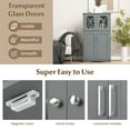 thumbnail image 6 of Costway Bathroom Storage Cabinet Linen Storage Cabinet with Doors and Adjustable Shelves Grey, 6 of 7