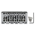 thumbnail image 2 of Pont de Basse Électrique, Métal Résistant à l'Usure 5 Cordes Meilleur Ton et Résonance Design à Couvercle Rabattable Pont d'Instrument de Basse Robuste pour Performance Argent, Noir, 2 of 7