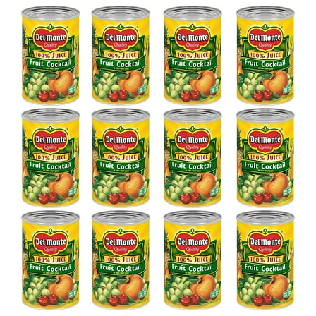 Canned Fruit Cocktail in 100% Fresh Juice, 15 Ounce (Pack of 12)