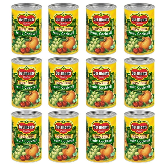 Canned Fruit Cocktail in 100% Fresh Juice, 15 Ounce (Pack of 12)