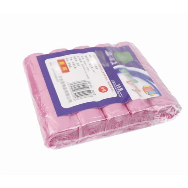 5 Rollos de Bolsas de Basura Resistentes de 45 Cm X 50 Cm, Gruesas y a Prueba de Fugas, para Cocina, Baño, Oficina y Contenedores Pequeños. Bolsas de Plástico Desechables.