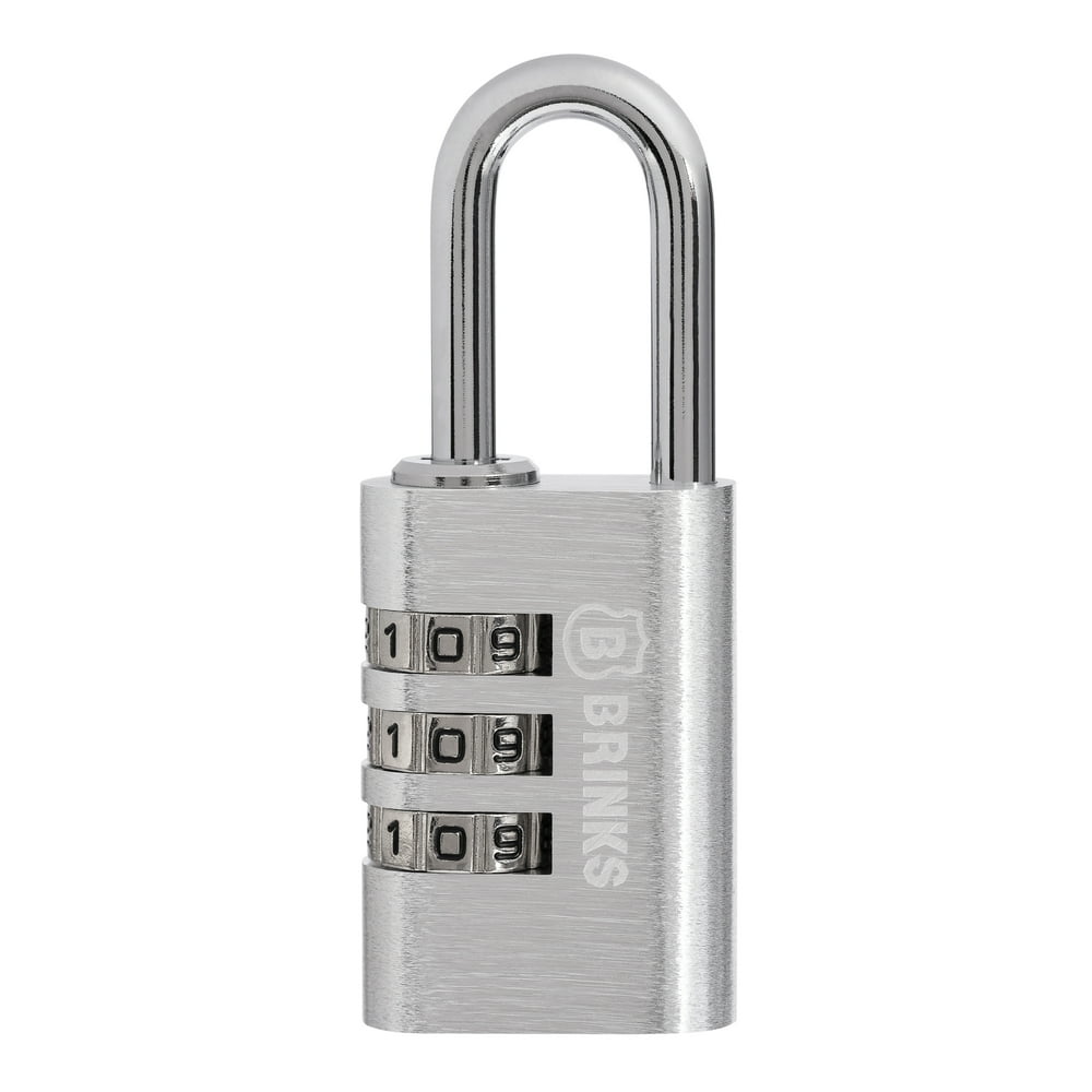 Brinks Resettable 3Dial Combination Padlock, 28mm Body with 1 inch