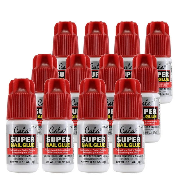 Cala Super Nail Glue Professional Salon Quality Quick and Strong Nail Liquid Adhesive (12