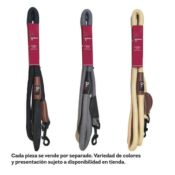 Correa para Perro Leathern Tubo Poliéster y Cuero