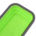 thumbnail image 4 of Lot de 4 boîtes de conservation alimentaire en silicone, portables, pliables, pour la cuisine, pour hommes et femmes, vertes, 4 of 4