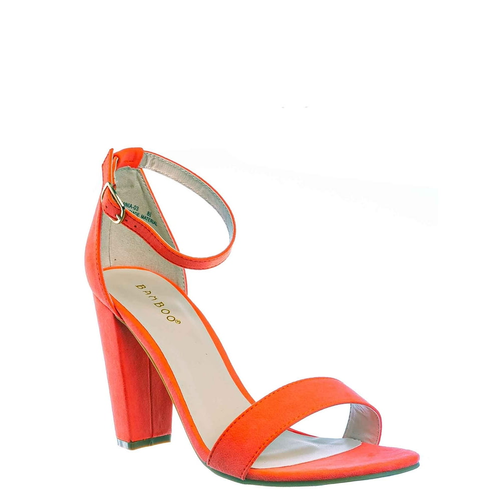 bamboo block heel sandals