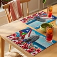 thumbnail image 4 of Puerto Rico Placemats Set of 1, Flag Frog Star Stripes Architecture Althea Port Non-Slip Place Mats Washable Table Mats for Kitchen Dining Table Decorations Indoor/Outdoor, 4 of 9