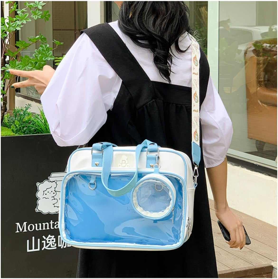 SPEKSEE Ita Bag Crossbody Handbags Kawaii Pin Display Shoulder Bag for Cosplay