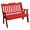 Bright Red, variant on Keystone Amish Co. York Poly Composite Garden Bench, 4-Foot, Cherry Wood