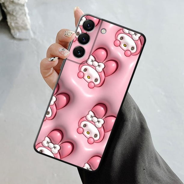 Funda de teléfono para Samsung Galaxy S23 S22 S21 S20 FE Ultra S10 S9 S8 Plus Note 20Ultra 10Plus, rosa, bonita, Hello Kitty, Kuromi, My Melody xuanjing unisex