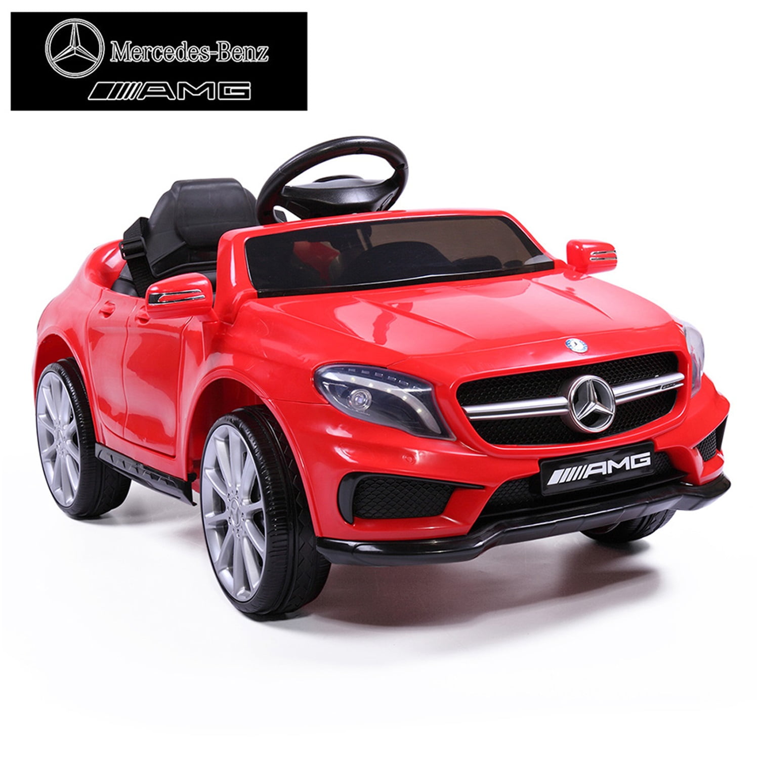 CIPACHO Licensed Mercedes Benz AMG 6V Kids Ride On Electric Car with Remote Control, Story Education AUX for Ages 3-6, Red