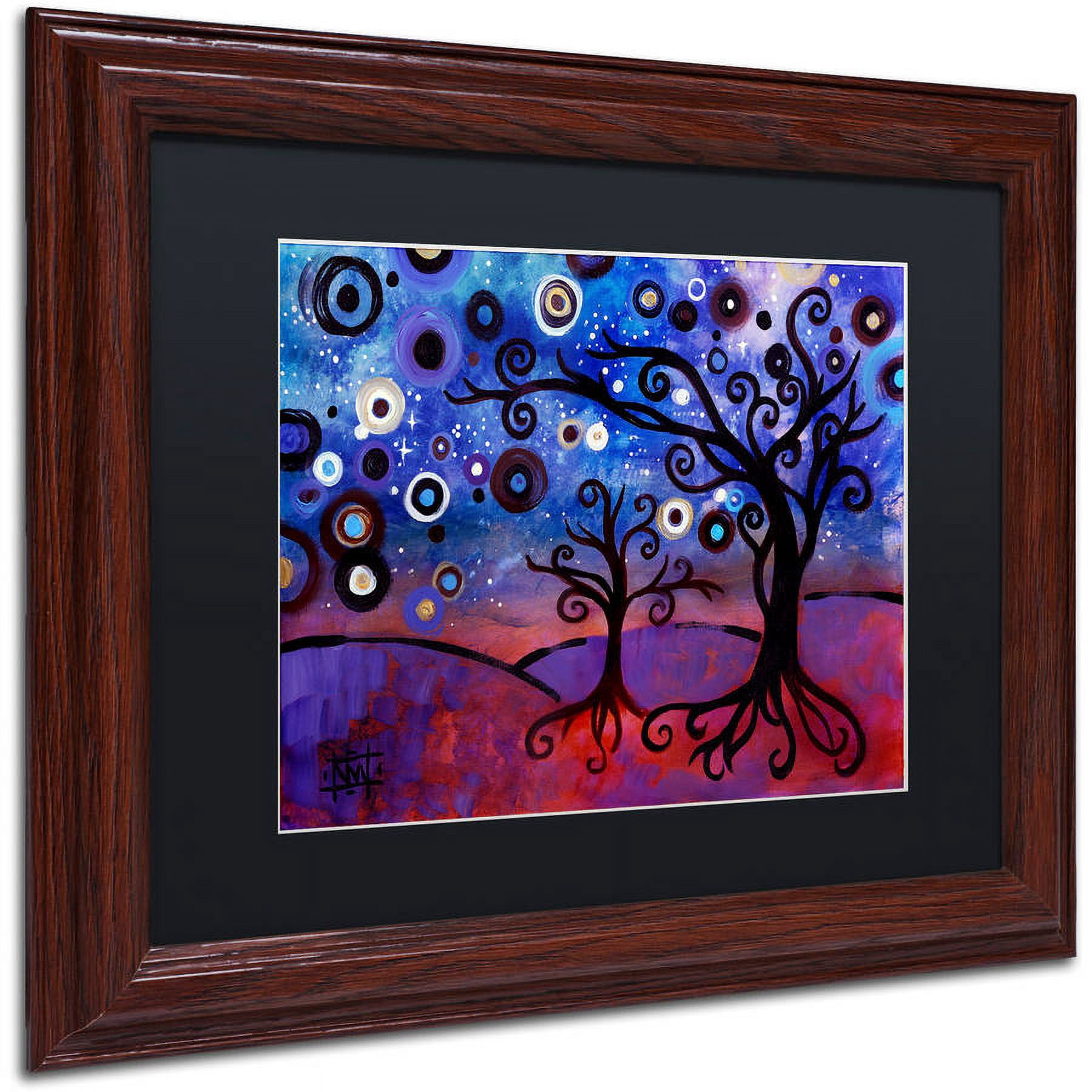 Trademark Fine Art "Star Lit Dream" Canvas Art by Natasha Wescoat, Black Matte, Wood Frame