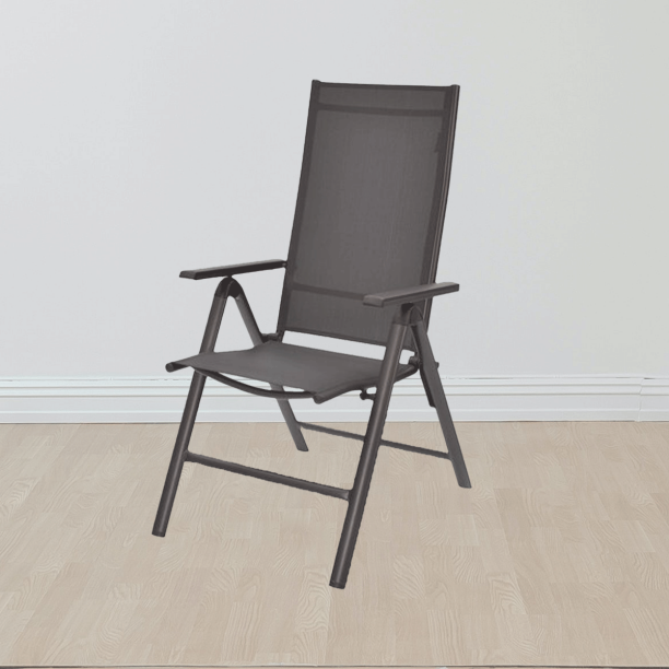 Modern Foldable Patio Dining Chairs Set of 2 with Arms Indoor or