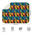 thumbnail image 2 of Colorful Dinosaurs Pop Art Square Pattern Dish Drying Mat for Kitchen 1 Pack, Ultra Absorbent Microfiber Dishes Drainer Mats,18"x24", 2 of 4
