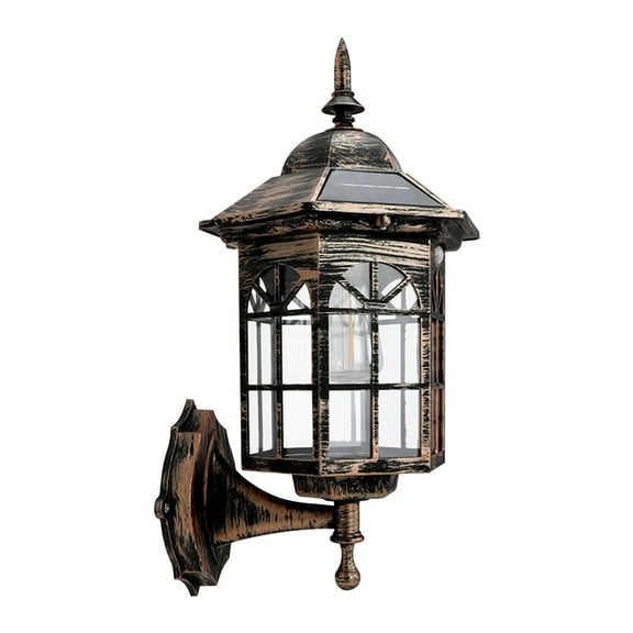 Bdday New European-style Solar Lamp Outdoor Courtyard Lamp Automatically Light Human Body Induction Warm Tungsten Filament Wall Lamp After Dark