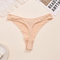 thumbnail image 4 of dazeni Women's Nylon Underwear Lightly Breathable Seamless Thong Panties No Show Underwear Soft Ladies Underpants, 4 of 4