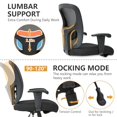 thumbnail image 5 of PayLessHere 500lb Capacity Mesh Office Chair, Ergonomic Swivel Desk Chair with Lumbar Support for Adults, Black, 5 of 7