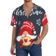 thumbnail image 1 of Balery Cute Christmas Gnomes (2) Camisa Casual de Manga Corta con Botones para Hombre, Texturizada, Estilo Cubano, para Playa, Verano-Medium, 1 of 5