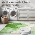 thumbnail image 5 of ODIKA 4'x6' Machine Washable Non-Slip Area Rug, Mossy Glen Textured Abstract High Traffic Rug, Green, 149103, 5 of 7