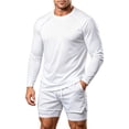 thumbnail image 2 of PNTUTB Sports Set for Men Athletic Wear Set Round-Neck Long-Sleeve Quick-Dry T-Shirt and Double-Layer Shorts High-Stretch Set for Running Training, 2 of 7
