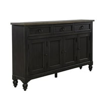 Americana Farmhouse Hall Buffet- Black