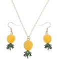 thumbnail image 4 of Pineapple Earrings and Necklace Set in Assorted Colors Vintage Fashionable Alloy Jewelry for Women Lightweight and Durable 1 Set, 4 of 5