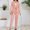 Pink, variant on Aueoeo Women's Business Blazer Pant Suit Set Long Sleeve Laple Collar Jackets And Regular Fits Pants for Work Business
