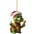 thumbnail image 2 of Riguas 1/9Pcs Christmas Green Hair Dog Decoration Reusable Holiday Decor Xmas Tree Puppy Animal Hanging Ornament Pendant Party Supplies Gift, 2 of 7