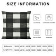 thumbnail image 5 of Creowell  Buffalo Check Throw Pillow Covers Farmhouse Outdoor Plaid Square Pillow Cushion Case Black and White for Christmas Thanksgiving Decor Car Bed Sofa 12x12in, 5 of 5