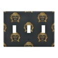 thumbnail image 2 of 2 Gang Light Switch Cover Plate Buddhist Image Head Wall Plate Decorate Electrical Outlet Cover Plates 4.56”x4.48”, 2 of 8