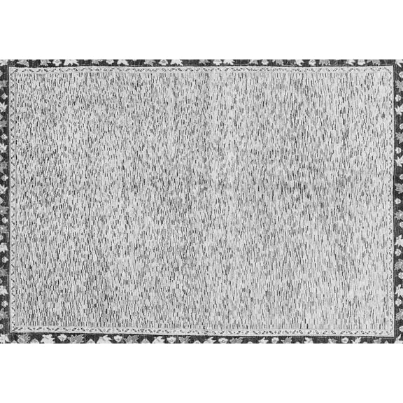 Ahgly Company Indoor Rectangle Abstract Gray Modern Area Rugs, 2' x 3'