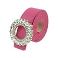thumbnail image 1 of Cinturón de moda para mujeres INSPIRE CHIC de cuero sintético con hebilla de strass para jeans y pantalones 40.6x1.1" Rosa Rojo, 1 of 6