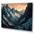 thumbnail image 2 of Designart "Towering Mountain Peaks Swiss Alps II" Landscape Mountains Canvas Wall Art, 2 of 5
