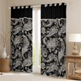 thumbnail image 2 of Homewish Boho Paisley Black Out Curtains for Teens Boys Girls,Bohemian Theme Curtains Pack of 2 (42x63 Each),Exotic Style Bedroom Curtains,Super Cozy Room Decor, 2 of 6