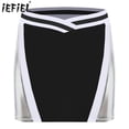 thumbnail image 2 of Falda de porristas enérgica para mujer, disfraz de carreras de coches, traje de Cosplay, cinturilla elástica en forma de V, falda elegante de corte a con contraste, 2 of 5