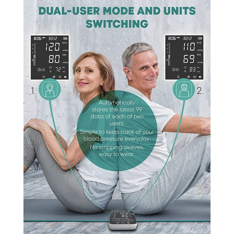 All New LAZLE Blood Pressure Monitor - Automatic Upper Arm Machine &  Accurate Adjustable Digital BP Cuff Kit - Largest Backlit Display - 200  Sets