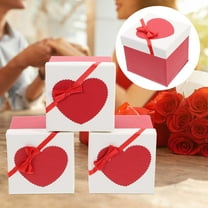 GOOHOCHY Red Small Gift Boxes with Lids for Decor Premium Paper Packaging 3Pcs for Weddings Birthdays Christmas